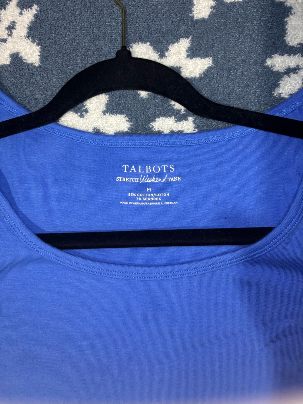 Talbots Stretch Weekend Tank Top Blue Size M